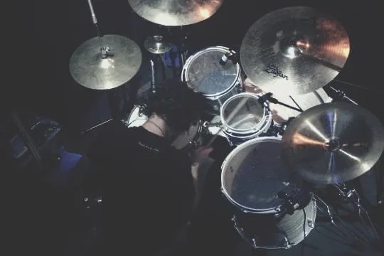 My drum kit, seen from above